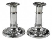 PAIR OF OLD SHEFFIELD PLATE TE