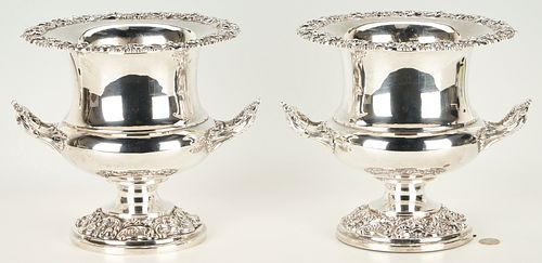 PAIR OF OLD SHEFFIELD PLATE WINE