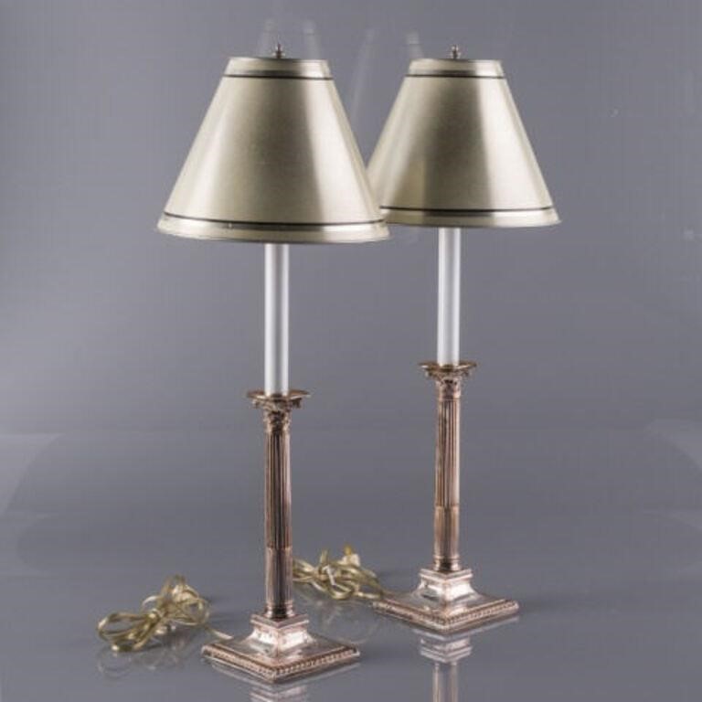 PAIR OF OLD SHEFFIELD PLATE