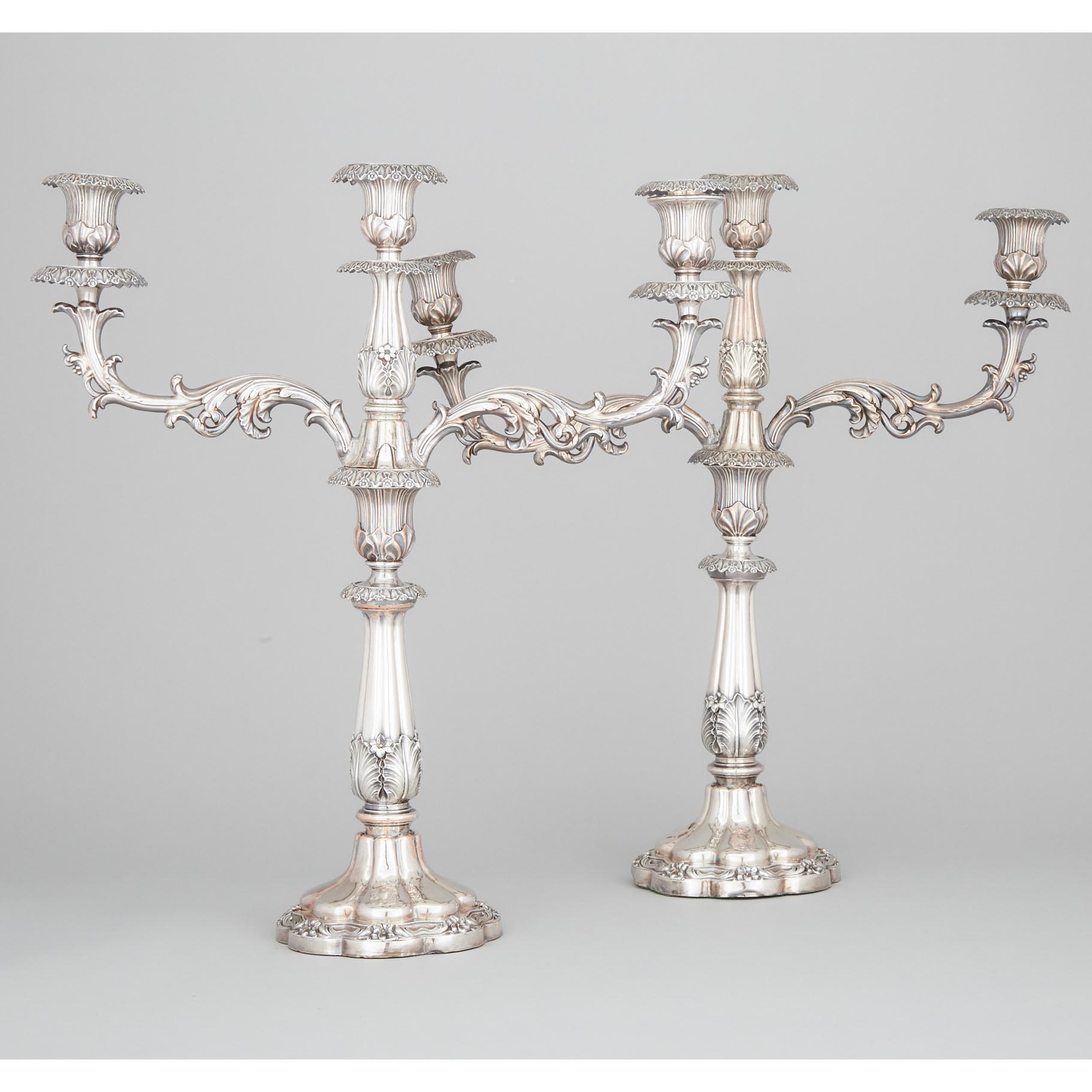Pair of Old Sheffield Plate
