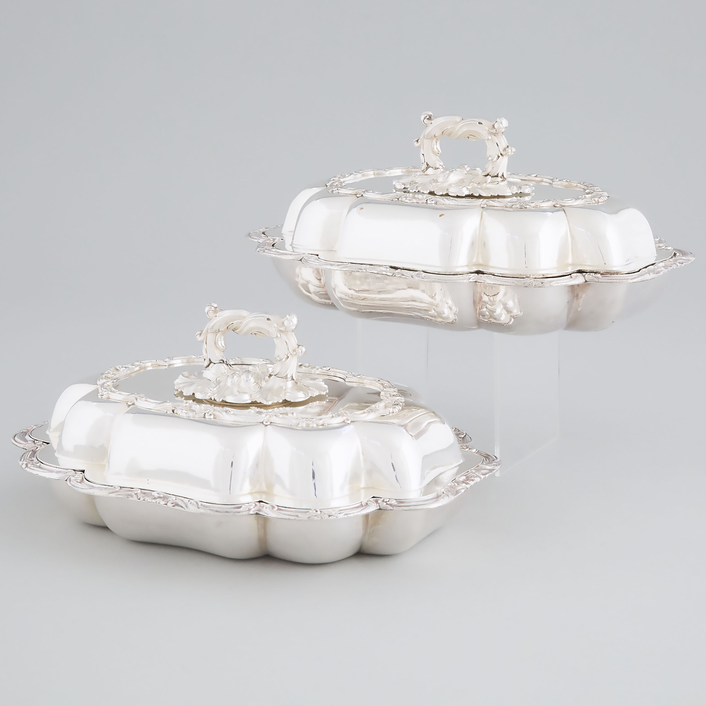 Pair of Old Sheffield Plate Covered