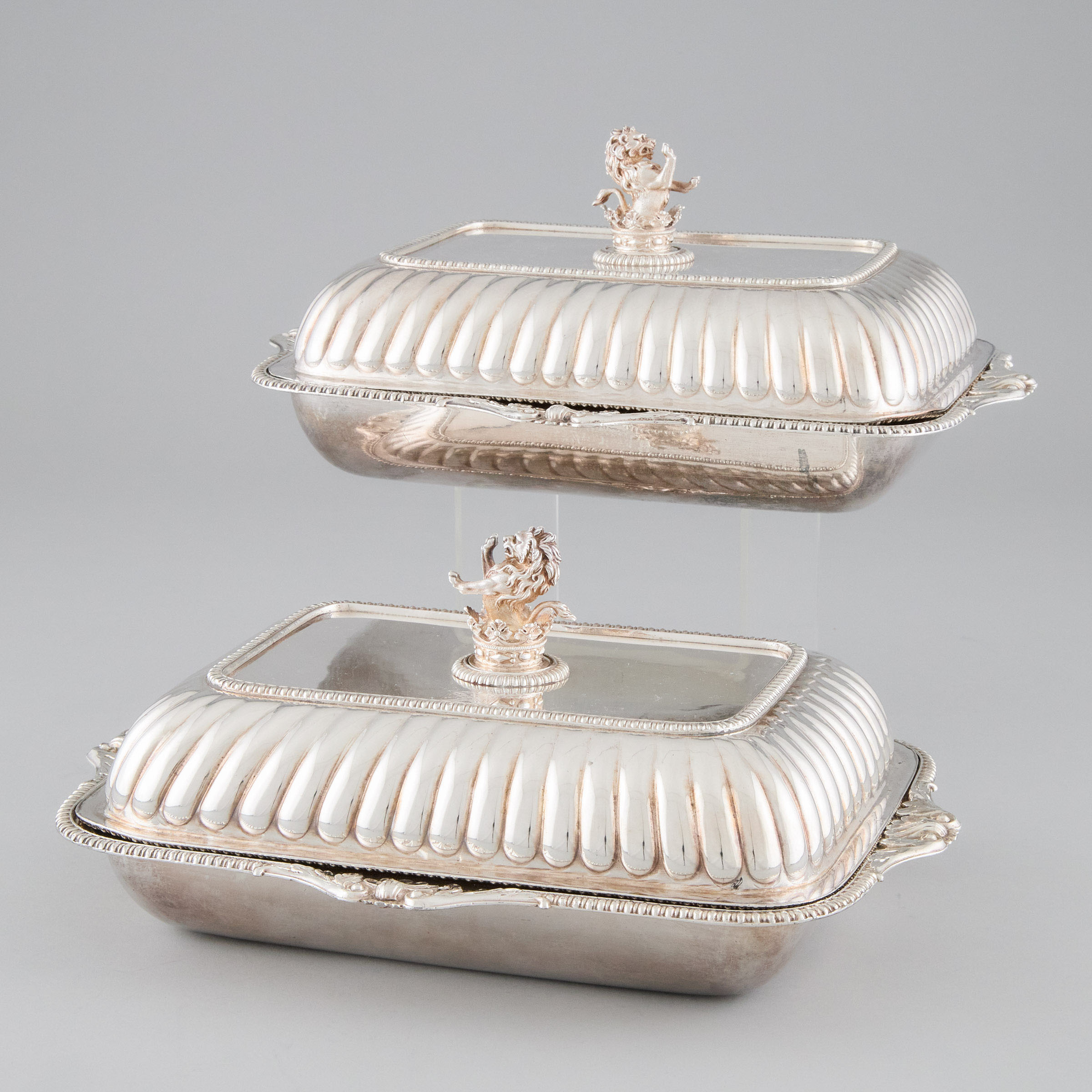 Pair of Old Sheffield Plate