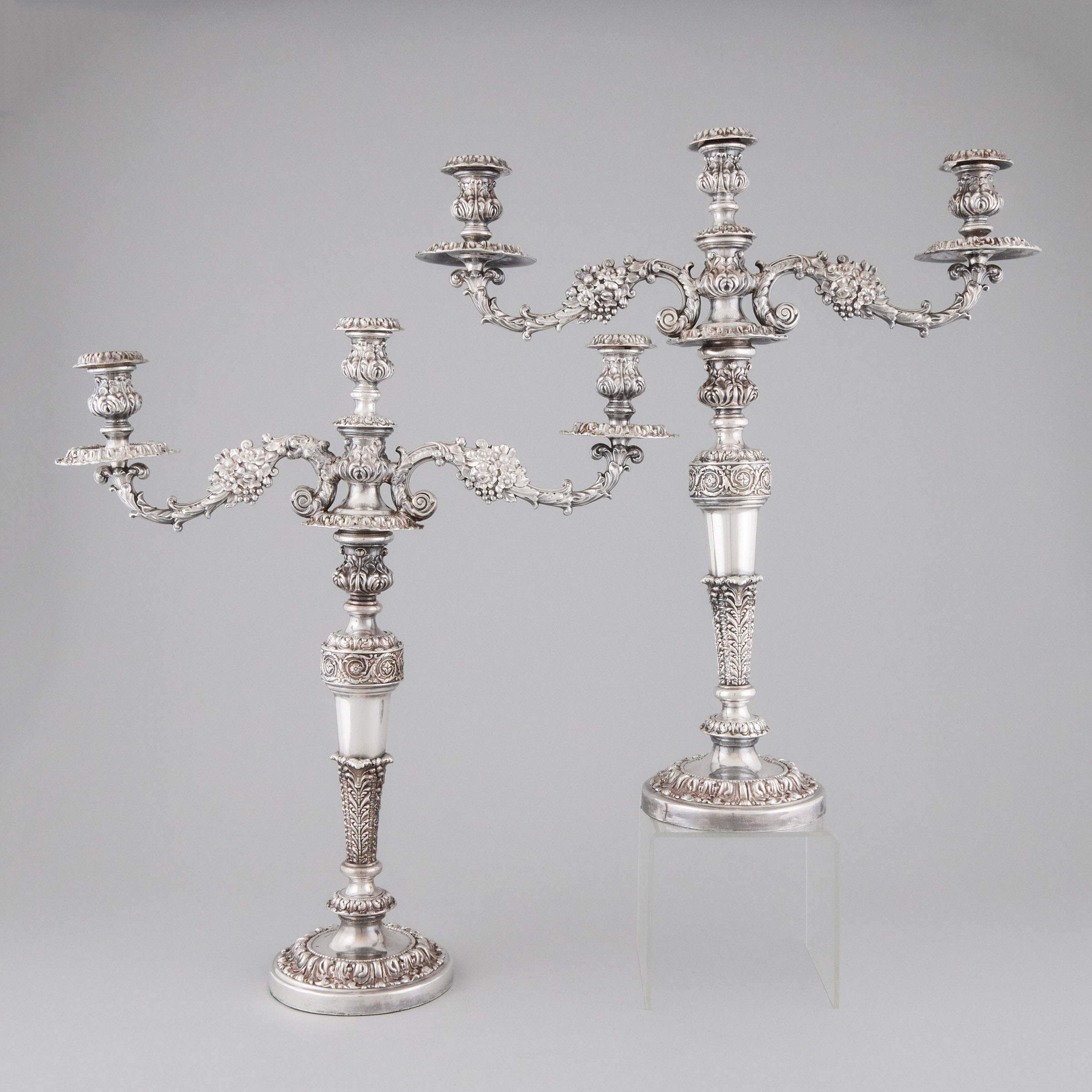 Pair of Old Sheffield Plate