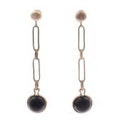 PAIR OF ONYX, STERLING SILVER