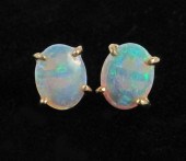 PAIR OF OPAL AND FOURTEEN KARA