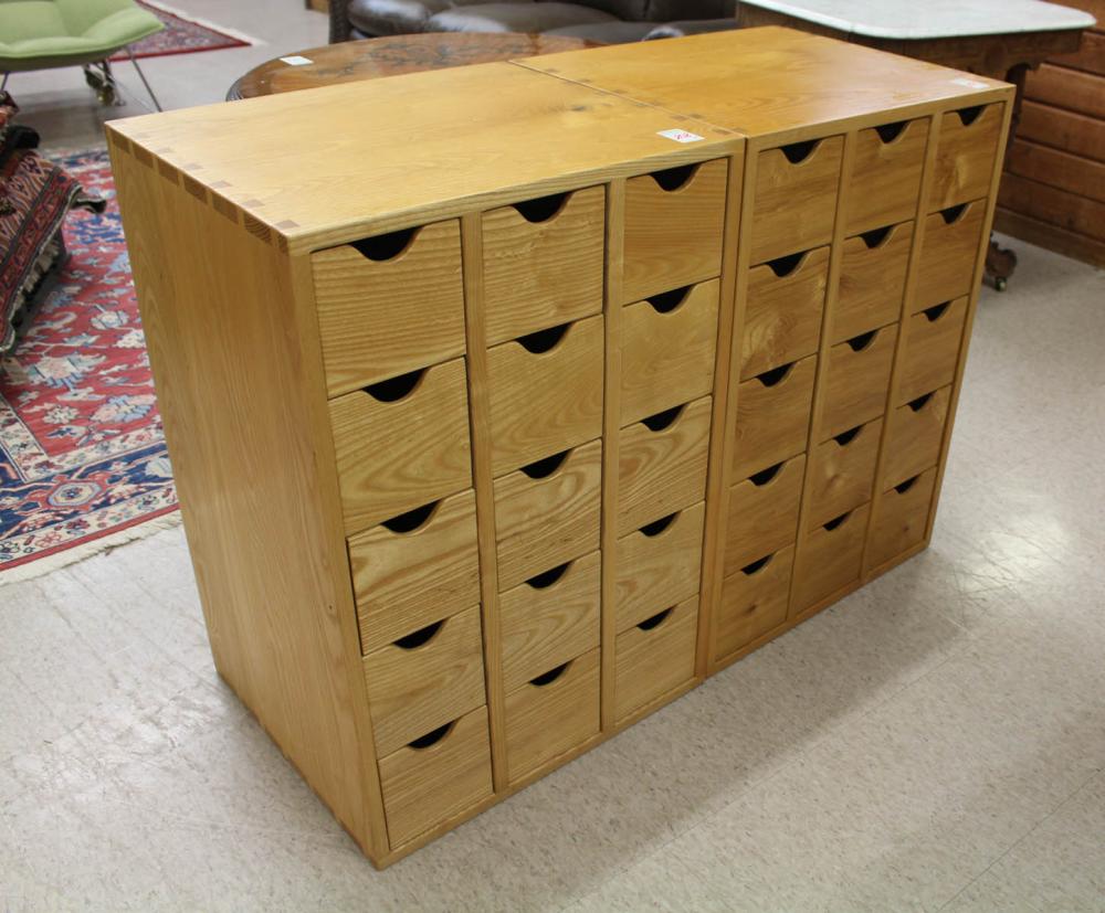 PAIR OF OREGON ASH CD CHEST,PAIR OF