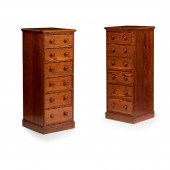 PAIR OF OREGON PINE PEDESTAL C