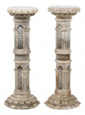 PAIR OF ORIENTALIST CARVED ALA