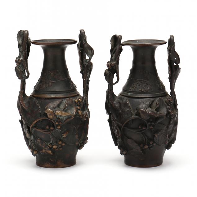 PAIR OF ORIENTALIST THEMED BRONZE