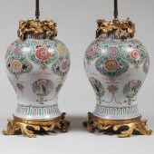 PAIR OF ORMOLU-MOUNTED CHINESE