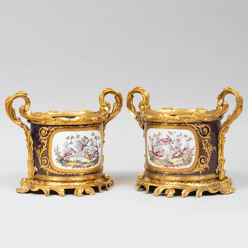 PAIR OF ORMOLU-MOUNTED SÃ¨VRES