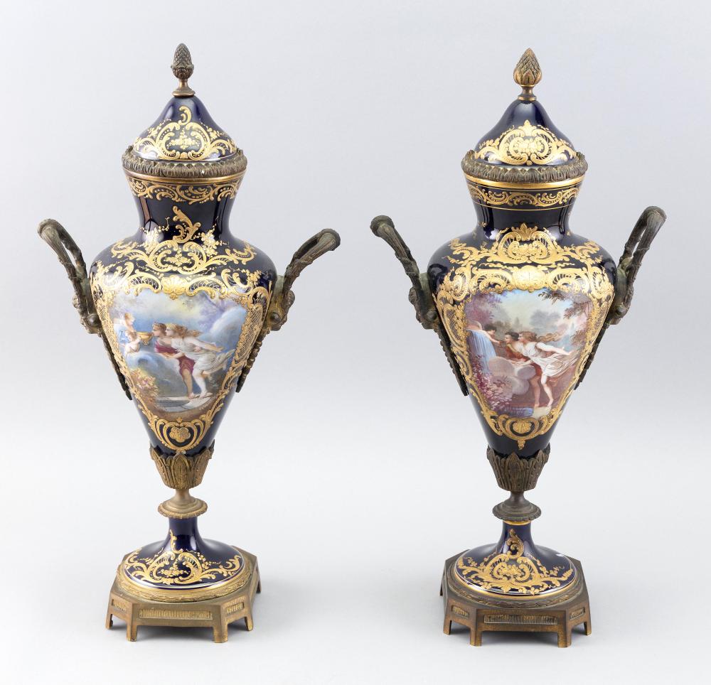 PAIR OF ORMOLU-MOUNTED SÈVRES