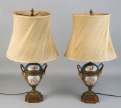 PAIR OF ORMOLU-MOUNTED SEVRES