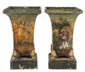 PAIR OF ORMOLU-MOUNTED TOLE PI