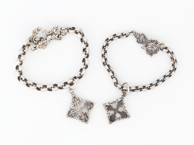 Pair of Ornate Spanish Silver