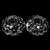 PAIR OF ORREFORS CANDLE HOLDER