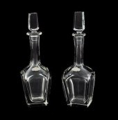 Pair of Orrefors Hand Blown Cr