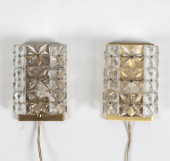 PAIR OF ORREFORS VITRIKA 'GLOR