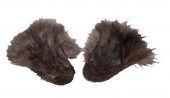 PAIR OF OTTER HEAD MITTS, ALAS