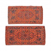 PAIR OF OTTOMAN VOIDED SILK VE
