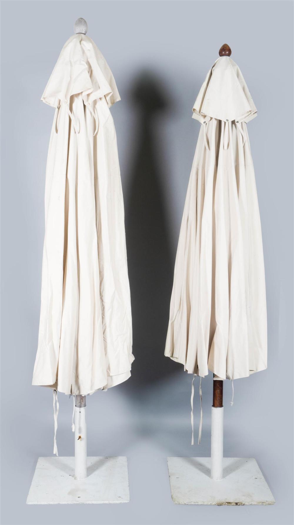 PAIR OF OUTDOOR UMBRELLASPAIR OF