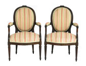 PAIR OF OVAL BACK ROCOCO ARM C