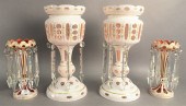 PAIR OF OVERLAY AND ENAMELED R