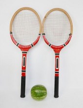 PAIR OF OVERSIZED TENNIS RACQU