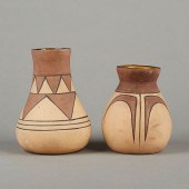 PAIR OF OWENS POTTERY ABORIGIN