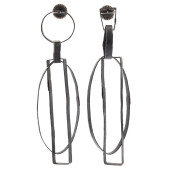 PAIR OF OXIDIZED STERLING SILV