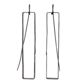 PAIR OF OXIDIZED STERLING SILV