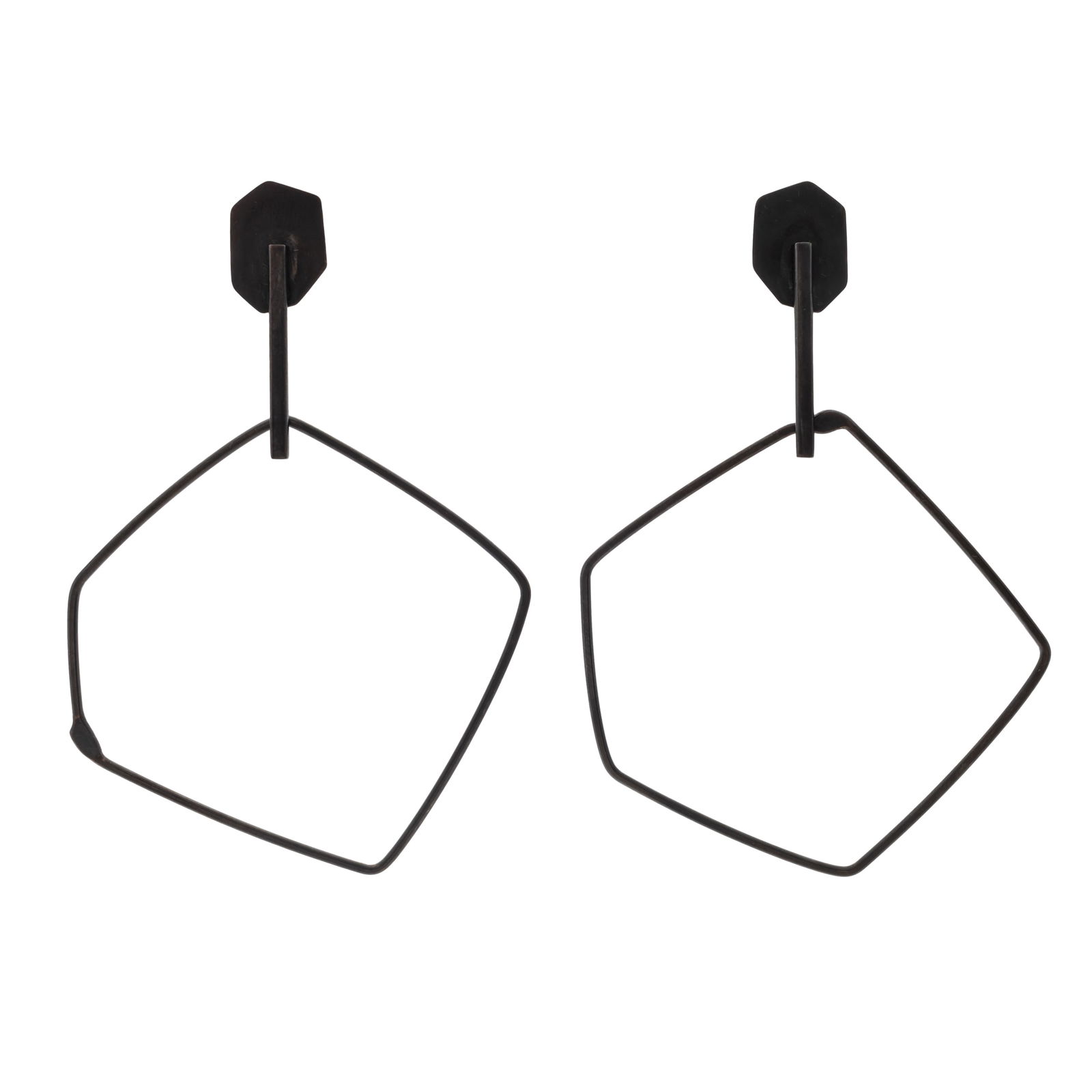 PAIR OF OXIDIZED STERLING SILVER