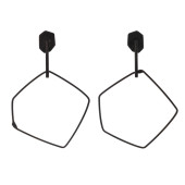 PAIR OF OXIDIZED STERLING SILV