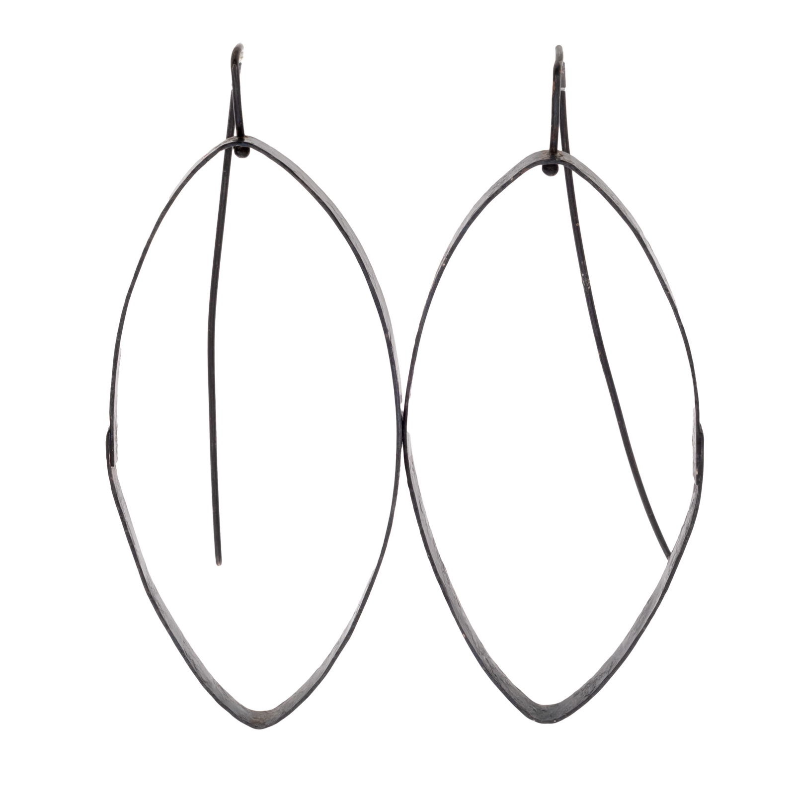 PAIR OF OXIDIZED STERLING SILVER