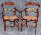 Pair of paint decorated Sherat