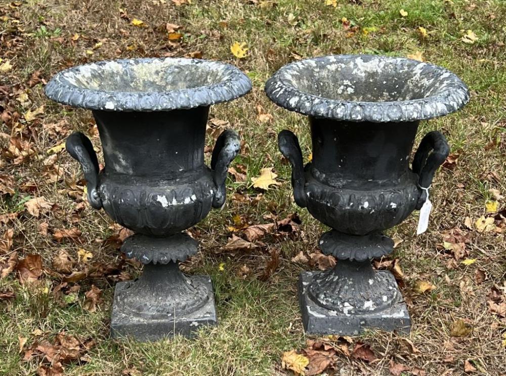 PAIR OF PAINTED ALUMINUM GARDEN
