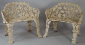 PAIR OF PAINTED CAST IRON GARD