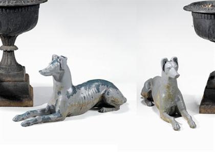 Pair of painted cast iron grey