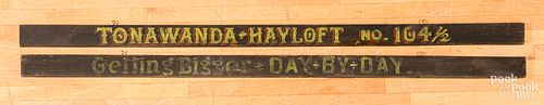 PAIR OF PAINTED DOUBLE SIDED