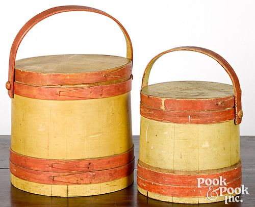 PAIR OF PAINTED FIRKINSPair of