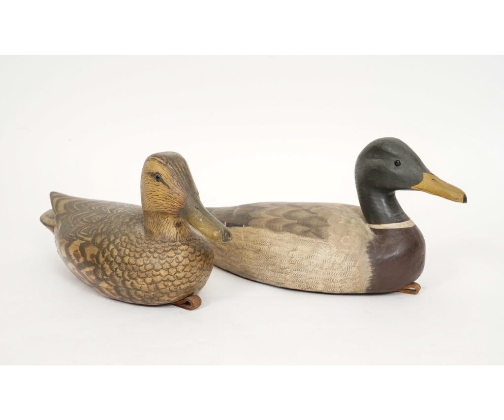 Pair of painted Mallard hollow