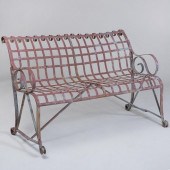 PAIR OF PAINTED METAL GARDEN B