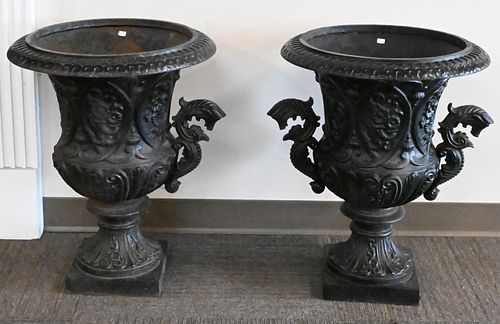 PAIR OF PAINTED OUTDOOR IRON