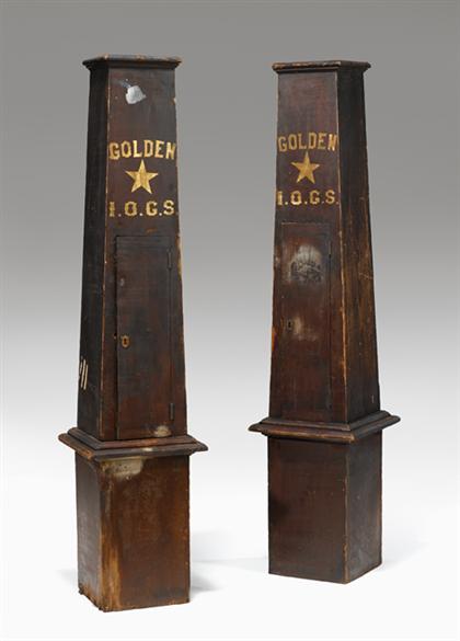 Pair of painted pine