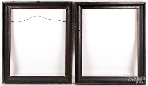 PAIR OF PAINTED PINE PORTRAIT