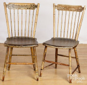 PAIR OF PAINTED RODBACK CHAIRS