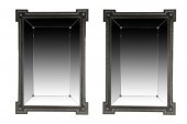 PAIR OF PAINTED WALL MIRRORSea