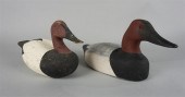 PAIR OF PAINTED WOOD CANVASBAC