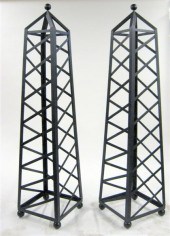Pair of painted wrought iron g
