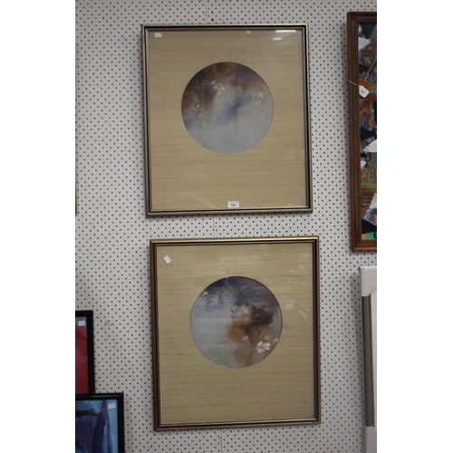 Pair of paintings, busts, each